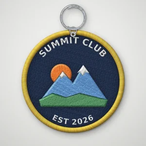 backing fabric key chain