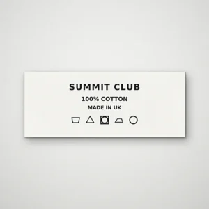 label care material satin