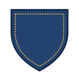 Classic shield patch shape