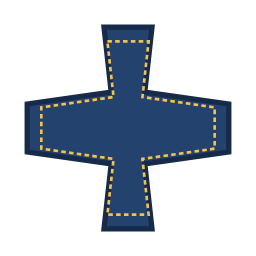 Fire cross patch shape