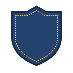 Notched shield patch shape