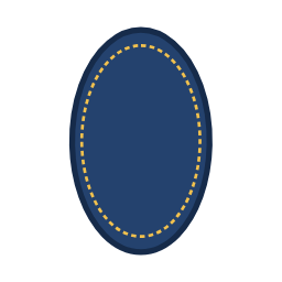 Vertical oval patch shape