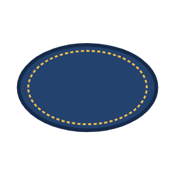 Horizontal oval patch shape