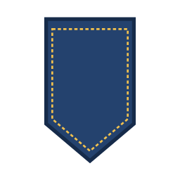 Pointed tab patch shape