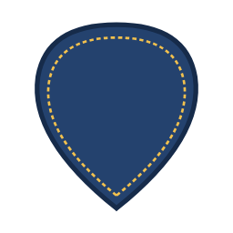 Rounded drop patch shape