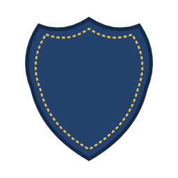 Police shield patch shape