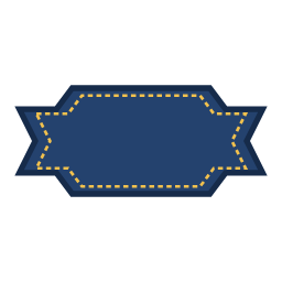 Ribbon banner patch shape