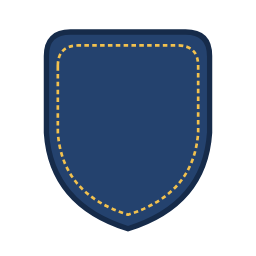 Rounded shield patch shape