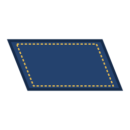 Slanted left patch shape