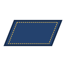 Slanted right patch shape