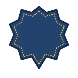 Starburst badge patch shape