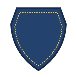 Tapered shield patch shape