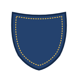 Wide shield patch shape