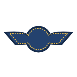 Winged oval patch shape